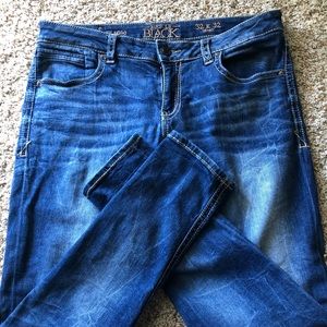 Super Cute Buckle Black Jeans